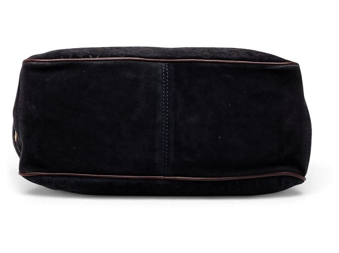Céline Borsa a mano Celine Black C Macadam Suede Boogie - vista 3