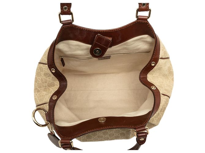 Borsa Tote Gucci Sukey Medium in canvas GG marrone - vista 4