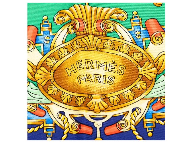 Foulard di seta Hermès Green Voiles de Lumiere 90 - vista 3