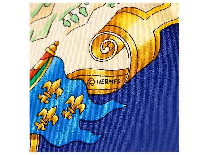 Foulard di seta Hermès Green Voiles de Lumiere 90 - vista 4