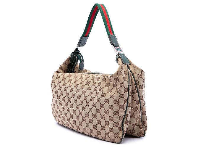 Gucci Beige Medium GG Canvas Web Pop Handtasche - Ansicht 2