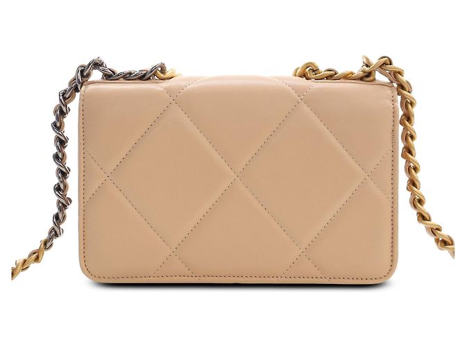 Chanel Beige Quilted Lambskin 19 Wallet on Chain - vista 2