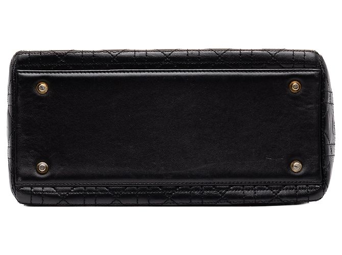 Dior Black Medium Lambskin Cannage Lady Dior - vista 3