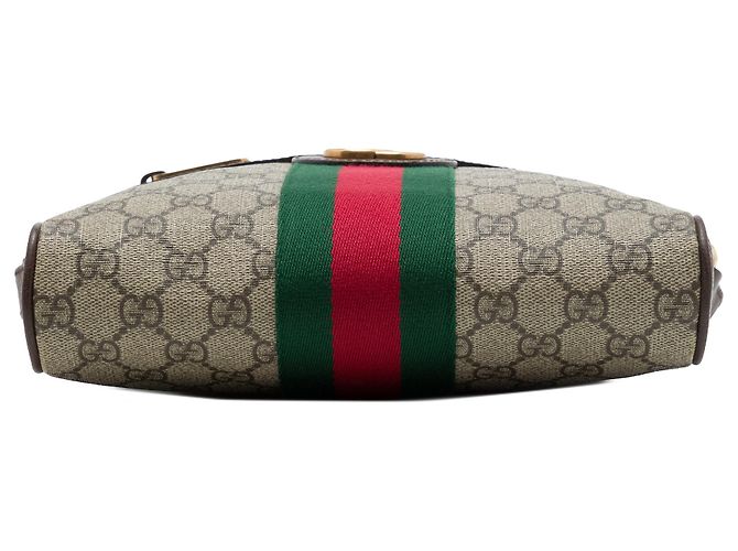 Borsa a tracolla Gucci Beige Small GG Supreme Web Ophidia - vista 3