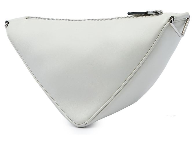 Prada White Grace Lux Triangle Crossbody - Ansicht 2