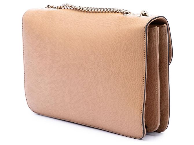 Gucci Borsa a tracolla Interlocking G in pelle di vitello Dollar Medium Marrone - vista 2