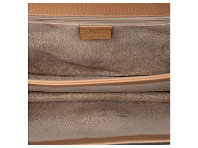Gucci Borsa a tracolla Interlocking G in pelle di vitello Dollar Medium Marrone - vista 4