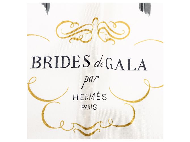 Foulard di seta Hermès White Brides de Gala 90 - vista 4