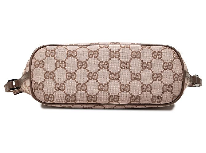 Gucci Beige GG Canvas Boat - vista 3