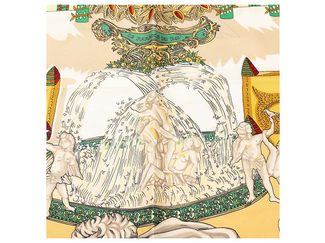 Hermès Yellow Le Paradis du Roy Seidentuch 90 - Ansicht 10