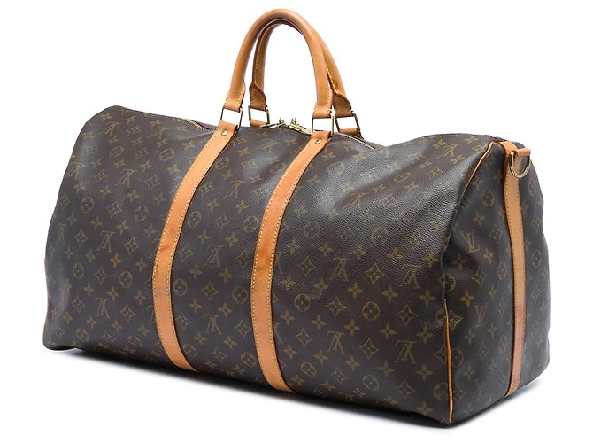 Louis Vuitton Brown Monogram Keepall Bandouliere 55 - vista 2
