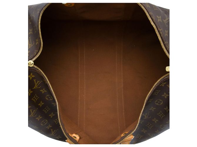 Louis Vuitton Brown Monogram Keepall Bandouliere 55 - vista 4