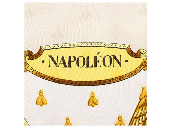 Pañuelo de seda Hermès Napoleon Blanco 90 - vista 3
