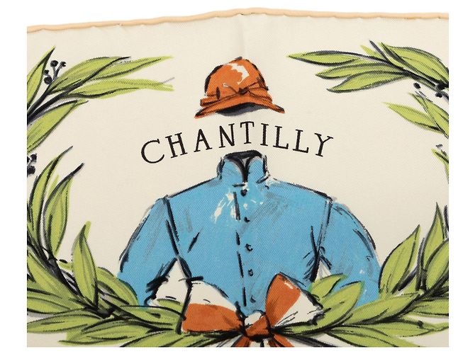 Foulard di seta Hermès Brown Champ de Courses a Chantilly 90 - vista 8