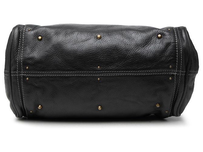 Borsa a mano Chloé Paddington Medium in pelle nera - vista 3