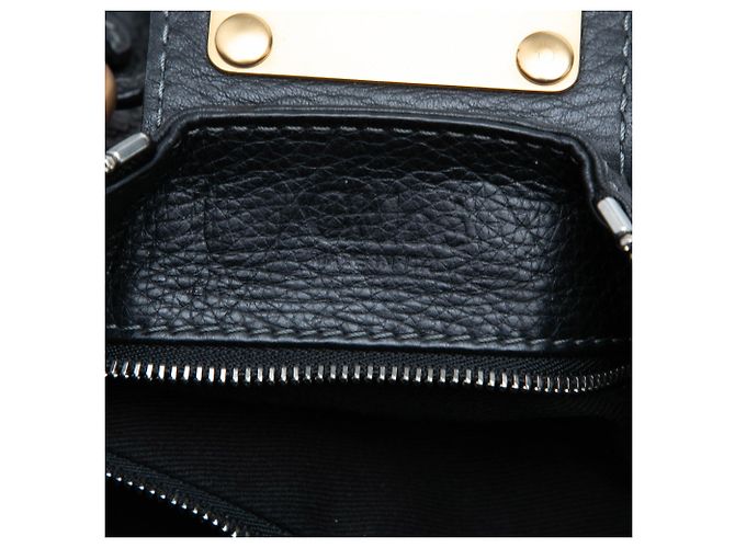 Borsa a mano Chloé Paddington Medium in pelle nera - vista 5