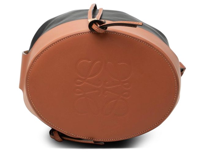 Sac seau Balloon LOEWE Medium en cuir de veau noir - vue 3