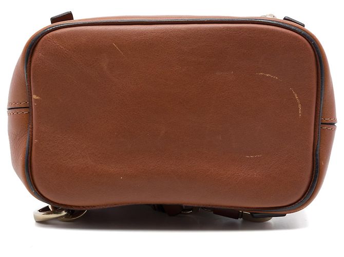Mini zaino Faye Chloé in vitello e camoscio marrone - vista 3