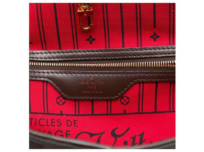 Louis Vuitton Brown Damier Ebene Neverfull MM - vista 5