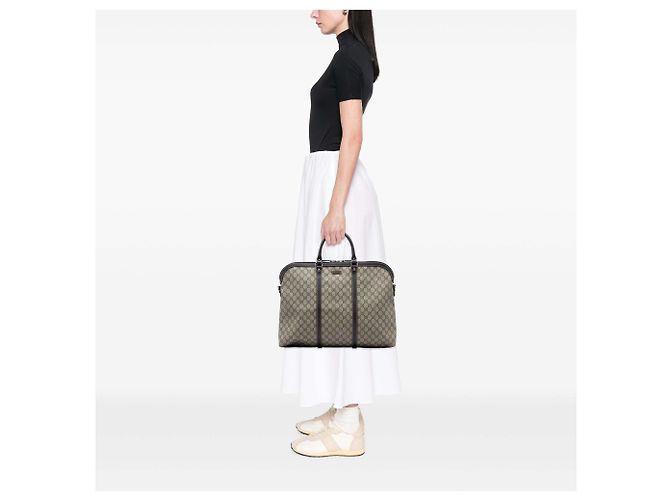 Borsa da viaggio Gucci Beige GG Supreme - vista 5