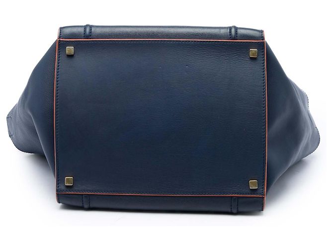 Céline Celine Blue Medium Leather Phantom Luggage Tote - vue 3