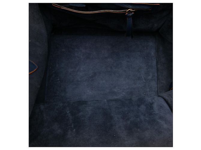 Céline Celine Blue Medium Leather Phantom Luggage Tote - vue 4