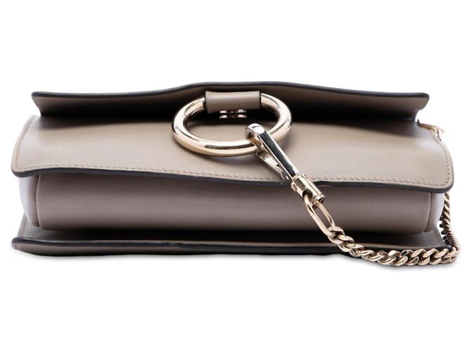 Chloé Faye Petit Sac Bandoulière en Daim et Veau Marron - vue 3