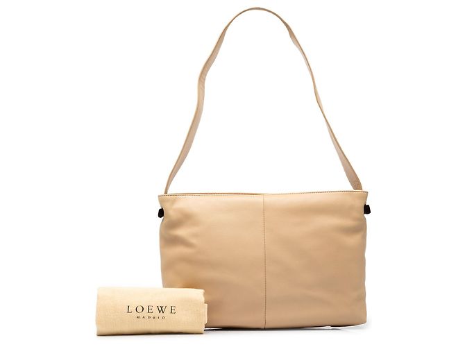LOEWE Schultertasche aus beigem Leder - Ansicht 7