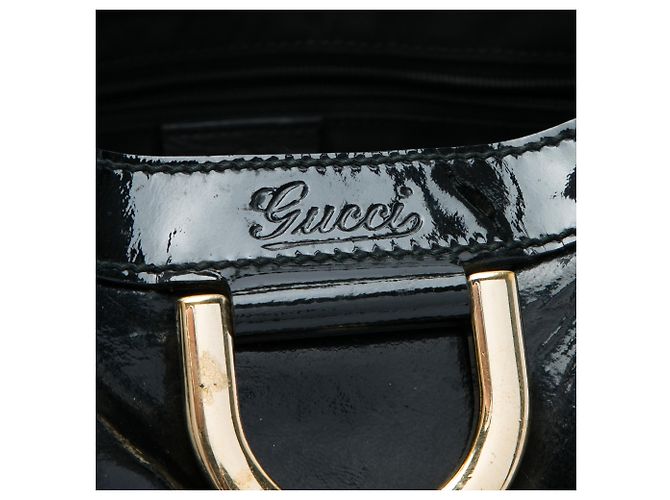 Borsa a tracolla Gucci Abbey D Ring in vernice nera - vista 5
