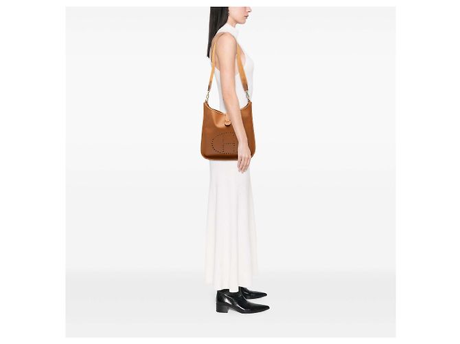 Hermès Brown Courchevel Evelyne I GM - vista 6