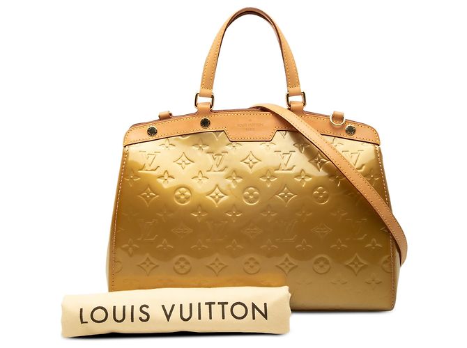 Louis Vuitton Gold Monogram Vernis Brea MM - vista 7