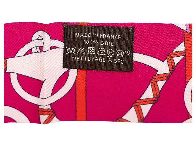 Twilly in seta Hermès Pink Panoplie Equestre - vista 4