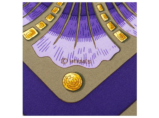 Foulard di seta Hermès Green Cheval Turc 90 - vista 5