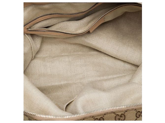 Borsa Satchel Gucci Beige GG Canvas Icon Bit - vista 4
