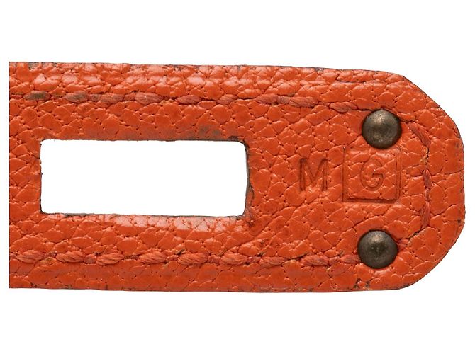 Bracciale Hermès Kelly Double Tour in Chevre Mysore Orange - vista 5
