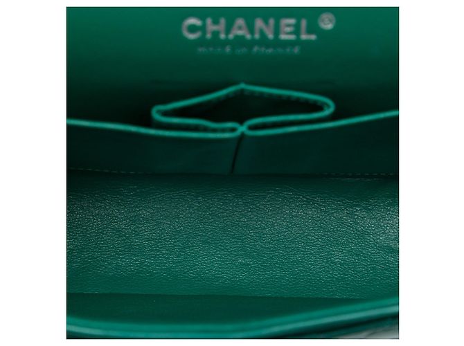 Chanel Green Medium Classic Lambskin Double Flap - vista 4