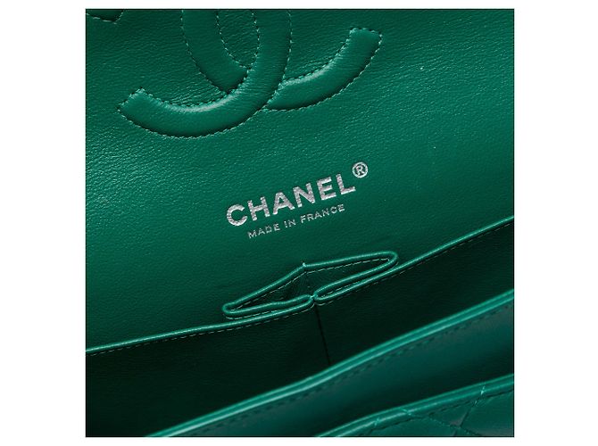 Chanel Green Medium Classic Lambskin Double Flap - vista 5