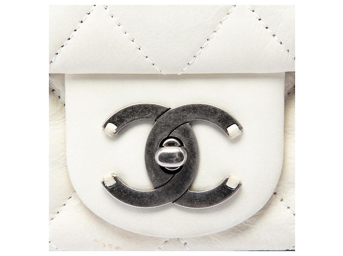 Chanel White Medium Iridescent Calfskin In The Mix Flap - vista 5