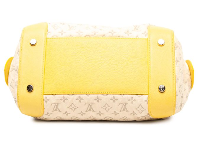 Louis Vuitton White Limited Edition Monogram Denim Speedy Round - vista 3