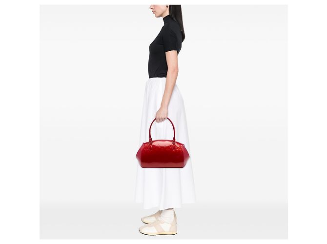 Louis Vuitton Red Monogram Vernis Sherwood PM - vista 6