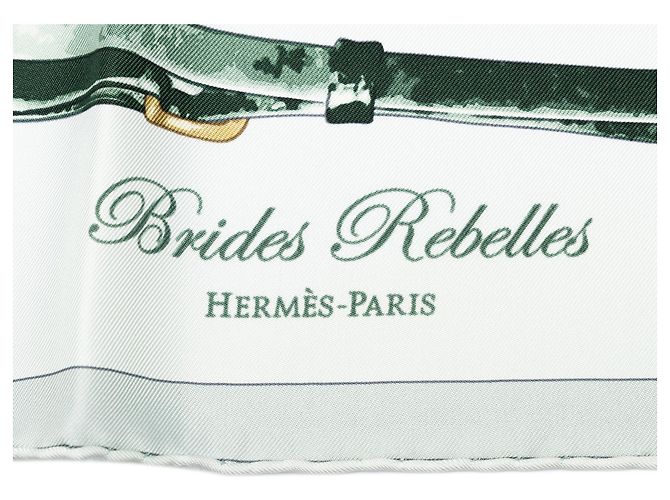 Foulard di seta Hermès White Brides Rebelles 90 - vista 4