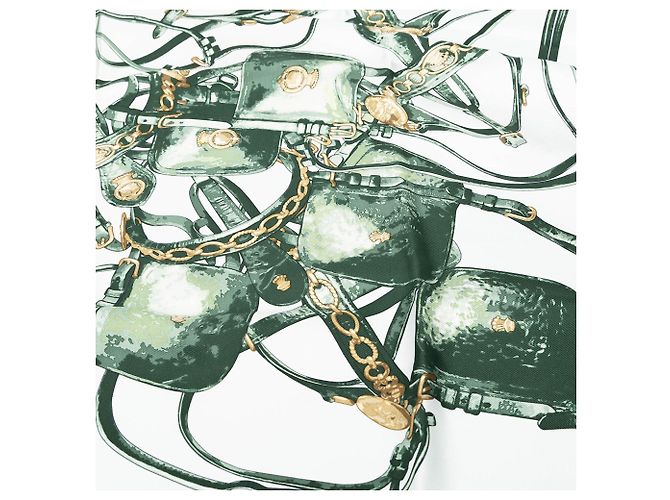 Foulard di seta Hermès White Brides Rebelles 90 - vista 6