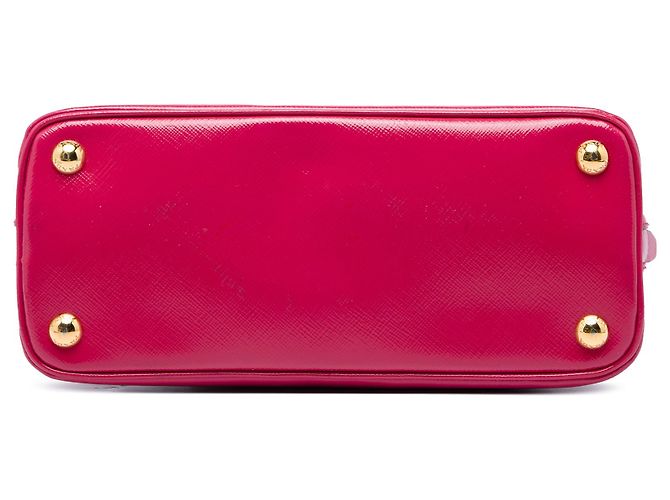 Prada Borsa Promenade Small Saffiano Vernice Rosa - vista 3