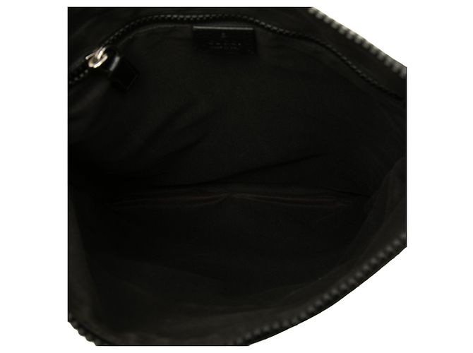 Borsa a tracolla Gucci in nylon GG nero con Web - vista 4