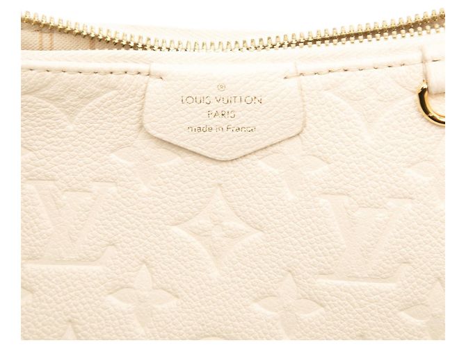 Louis Vuitton White Monogram Empreinte Easy Pouch On Strap - vista 5