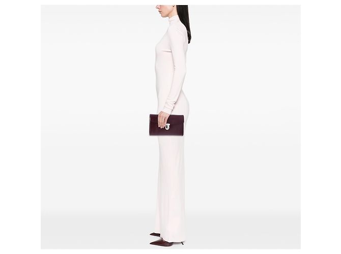Prada Red Saffiano Envelope Pushlock Clutch - Ansicht 6