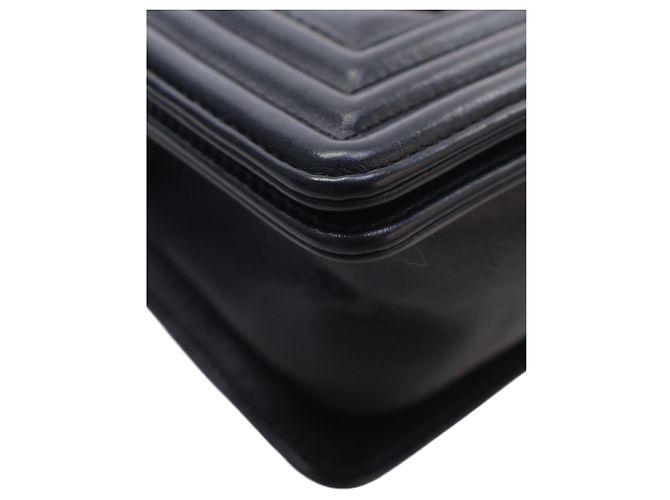Chanel Black Small Chevron Lambskin Boy Flap - vista 8