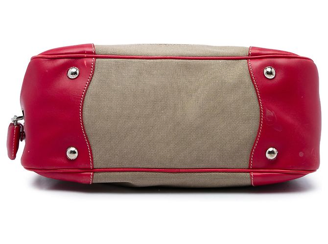 Prada Beige Canvas Canapa Logo Schultertasche - Ansicht 3