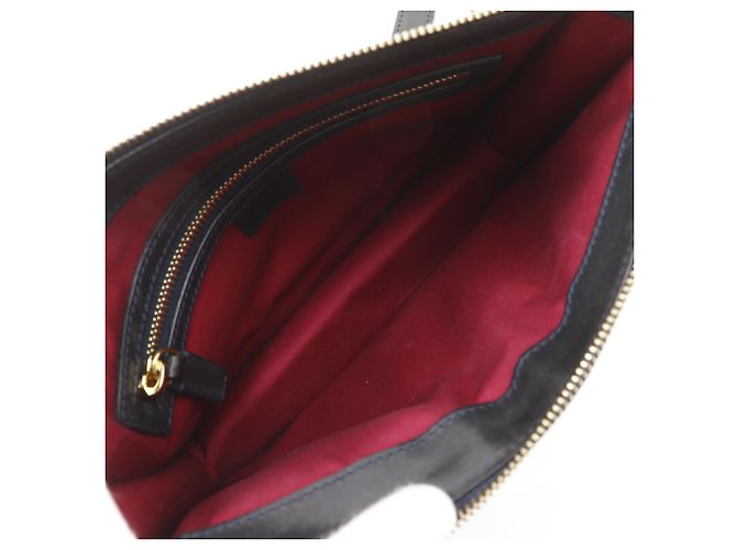 Céline Bolsa de Ombro Celine Navy Canvas Chain - vista 5