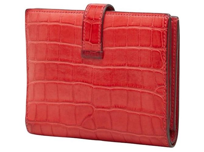 Béarn Hermès Portafoglio Hermes Bearn Compact in Alligator - vista 2